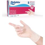 Dolphin Beyaz Vinil Eldiveni S Beden Pudrasız Tek Kullanımlık 100 Adet