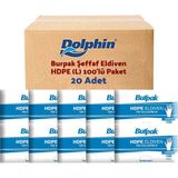 Dolphin Burpak Şeffaf HDPE Eldiven (L) Çok Amaçlı Kullanım 100'lü Paket 20 Adet