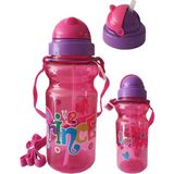 Dolphin Kız Çocuk Matara 500ML Pembe 1 Adet Princess Pembe Suluk Plastik Su Matarası - Standart - 500 ml