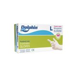 Dolphin Lateks Muayene Eldiveni Pudralı 100 Adet Beyaz L 2'Li Ekonomik Paket