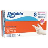 Dolphin Lateks Muayene Eldiveni Pudrasız 100 Adet Beyaz S 6'Li Avantaj Paketi