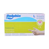Dolphın Latex Pudralı Eldiven Large 100'LÜ