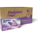 Dolphin Lila Nitril Muayene Eldiveni M Beden 100 Adet x 20 Paket - Mdr - Koli