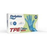 Dolphin Mavi TPE Eldiven Gıda Temasına Uygun Pudrasız L Beden 100 Adet