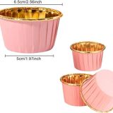 Dolphin Muffin Kagit Karton Altin Beyaz Cupcake Kek Kalibi Kapsulu Kabi - 25 Adetlik 5 Paket