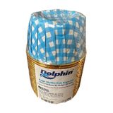 Dolphin Muffin Kağıt Karton Altın Mavi Desenli Cupcake Kek Kalıbı Kapsülü Kabı - 25 Adetlik 1 Paket