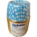 Dolphin Muffin Kağıt Karton Altın Mavi Desenli Cupcake Kek Kalıbı Kapsülü Kabı - 25 Adetlik 5 Paket