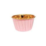 Dolphin Muffin Kağıt Karton Altın Pembe Cupcake Kek Kalıbı Kapsülü Kabı - 25 Adetlik 10 Paket