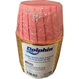 Dolphin Muffin Kağıt Karton Pembe Altın Cupcake Kek Kalıbı Kapsülü Kabı - 25 Adetlik 3 Paket