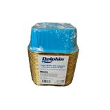 Dolphin Muffin Kare Kağıt Mavi Altın Cupcake Kek Kalıbı Kapsülü Kabı - 25 Adetlik 1 Paket