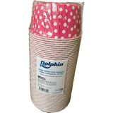 Dolphin Muffin Orta Boy Kağıt Pembe Puantiyeli Cupcake Kek Kalıbı Kapsülü Kabı - 50 Adetlik 1 - Genel - 26 x 26 x 7 cm