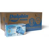 Dolphin Nitril Muayene Eldiveni Pudrasız Kalın Mavi L Beden 100 Adet x 20 Paket-Koli