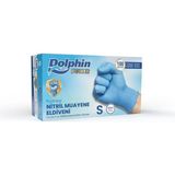 Dolphin Nitril Muayene Eldiveni Pudrasız Kalın Mavi S Beden 100 Adet-M