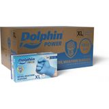 Dolphin Nitril Muayene Eldiveni Pudrasız Kalın Mavi Xl Beden 100 Adet x 20 Paket-Koli