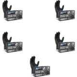 Dolphin Nitril Powergrip Ekstra Kalın Elmas Dokulu Eldiven Siyah Xl Büyük Boy - 50'li 5 Paket - Çok Renkli