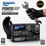 Dolphin Nitril PowerGrip Ekstra Kalın Elmas Dokulu İş Eldiveni XL 50'li Paket