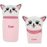 Dolphin Oval Peluş Kalem Kutusu - Pembe