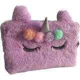 Dolphin PC 1840 Unicorn Peluş Kalem Çantası Mor. Toz pembe ve koyu pembe renklerimiz de mevcuttur.