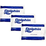 Dolphin Pe Iş Temizlik Tek Kullanımlık Şeffaf Poşet Market Eldiven / Büyük Boy / 100 Adetlik 3 Paket - Beyaz - S