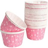 Dolphin Pembe Puantiyeli Muffin-Kek Kapsülü 50'li Yağlı Kağıt 5 cm Çapında Kolay Pişirme