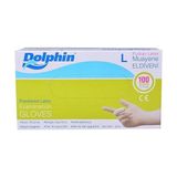 Dolphin Pudralı Latex Eldiven - L