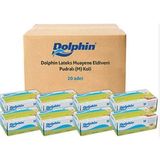 Dolphin Pudralı Latex Eldiven M Beden 100'LÜ x 20 Paket Koli - Renkli - Standart