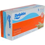 Dolphin Pudrasız Beyaz Eldiven Eldiven Latex Küçük Boy (S) 100 Lü Paket - Standart