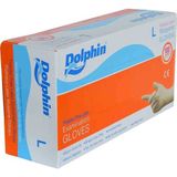 Dolphin Pudrasız Beyaz Eldiven Latex Büyük Boy (L) 100 Lü Paket - Standart