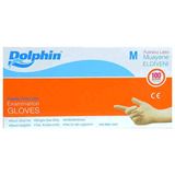 Dolphin Pudrasız Beyaz Latex Eldiven Orta Boy Medium 100'lü