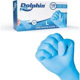 Dolphin Pudrasız Mavi Nitril Muayene Eldiveni L Beden | 1 Kutu - MDR