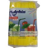 Dolphin Renkli Körüklü Pipet Boy : 21,5 cm PK:200 Lü 5 mm Çap Paketler Tek Renktir