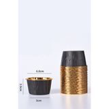 Dolphin Siyah Gold Muffin Kek Kapsülü Cupcake Kalıbı 25'li