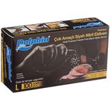 Dolphin Siyah Large 100'lü Çok Amaçlı Nitril Eldiven