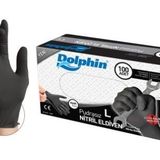 Dolphin Siyah Nitril Eldiven - L Beden - 100'lü Paket