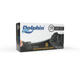 Dolphin Siyah Nitril S Boy Muayene Eldiveni 100 Lü Pudrasız