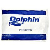 Dolphin Tek Kullanımlık Büyük Boy Şeffaf Market Eldiven - 100 Adetlik 10 Paket / 1000 Adet - XL