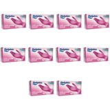 Dolphin Tek Kullanımlık Pembe Nitril Eldiven - Muayne Eldiveni Medium Orta Boy - 100'lü 10 Paket