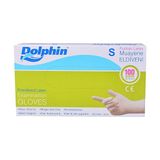 Dolphin Tek Kullanımlık Pudralı Latex Muayene Eldiveni 100'lü Paket - Small ( Küçük Boy ) - 1 Paket - Beyaz