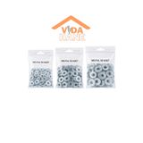 Dolphin VİDA HANE 150 PARÇA GALVANİZLİ PUL SETİ 3 FARKLI ÖLÇÜ /M5 - M6 - M8