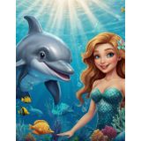 Dolphin with Mermaid Fantasy Sketchbook