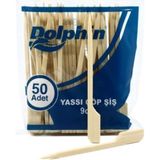Dolphin Yassı Çöp Şiş 9 Cm 50'li Paket