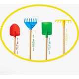 Dolu - Bahçe Oyuncakları Park -Kum Oyun Kürek Tırmık 4 Lü Set