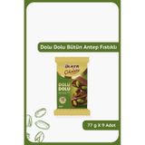DOLU DOLU %32 Bütün Antep Fıstıklı Sütlü Çikolata - 77 gram - 9 Adet