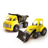 Dolu Oyuncak Jumbo İkili Kamyon - Dozer Set - - Standart