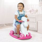 Dolu Oyuncak Unicorn Sallanan Tekerlekli At Eğlenceli Tasarım ile Unisex +1 Yaş Çocuklar İçin