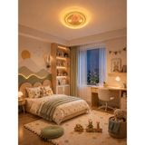 Dolunay Avize Ay Desenli 3 Renk Kumandalı Modern LED Tavan Lambası - Beyaz