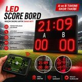 Dolunay LED LED Skorbord | Kumandalı Futbol ve Halı Saha Skor Tabelası 50X70CM