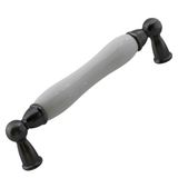 Domaniç Porselen Antik Nikel Kulp 128 Mm Mobilya Çekmece Mutfak Dolabı Dolap Kapak Kulplar Kulb Kulp