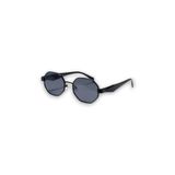 Domero Retro Köşeli Siyah Metal Çerçeve Unisex UV400 Vintage Retro Güneş Gözlüğü