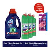 Domestos 1500 ml Yüzey Temizleyici Çam + 3x750 ml Dağ Esintisi Çamaşır Suyu